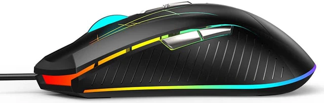 Alt view image 2 of 6 - Fuhlen G93S Optomagnetic Magneto Micromotion Wired Game Mouse Original 5000DPI