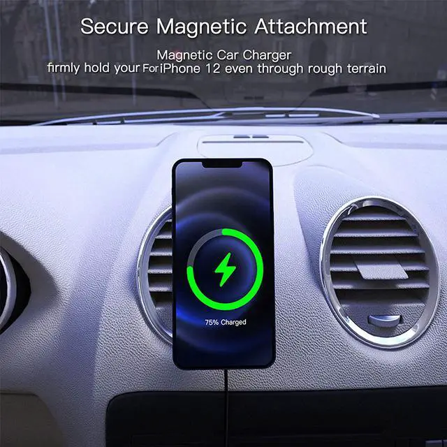 Alt view image 7 of 8 - 2021 New 15W MagSafe Magnetic Qi Wireless Car Fast Charger Holder For iPhone 12 12 Pro 12Pro Max 12mini
