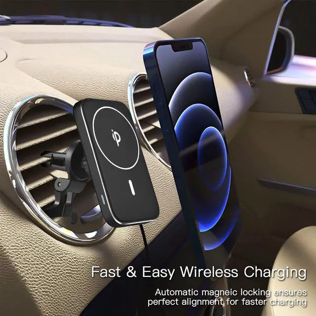 Alt view image 6 of 8 - 2021 New 15W MagSafe Magnetic Qi Wireless Car Fast Charger Holder For iPhone 12 12 Pro 12Pro Max 12mini