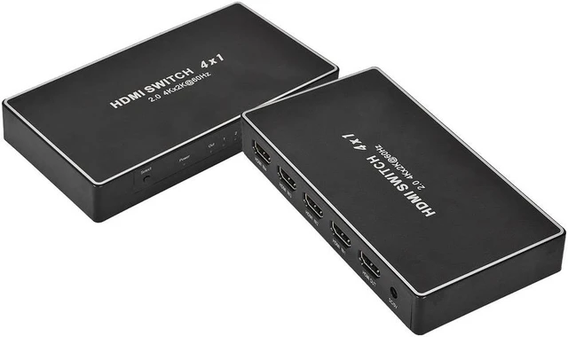Alt view image 2 of 5 - 4K@60Hz HDMI Switch 4 HDMI 2.0a Ports 4 In 1 Out (4*1 HDMI) With IR Remote Control for Smart TV PC PS4 PS3 HDTV DVD