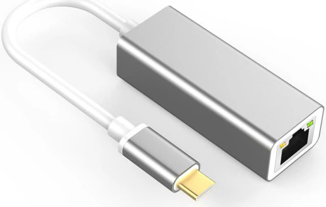Main image of Type C to Rj45 Converter Adapter Type-C to RJ45 Network Interface Gigabit/100M Drive-free Network Card (silver)