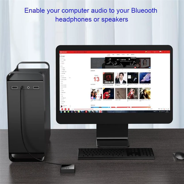 Alt view image 6 of 7 - Bluetooth 5.0 Transmitter Receiver Wireless Adapter Low Latency 3.5mm AUX Jack Optical SPDIF Audio Adapter For PC TV Car Speaker