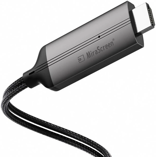 Alt view image 2 of 8 - Lightning to HDMI Adapter iPhone Cable Mirroring Screen Sharing HDMI-compatible Mirascreen Converter Cable