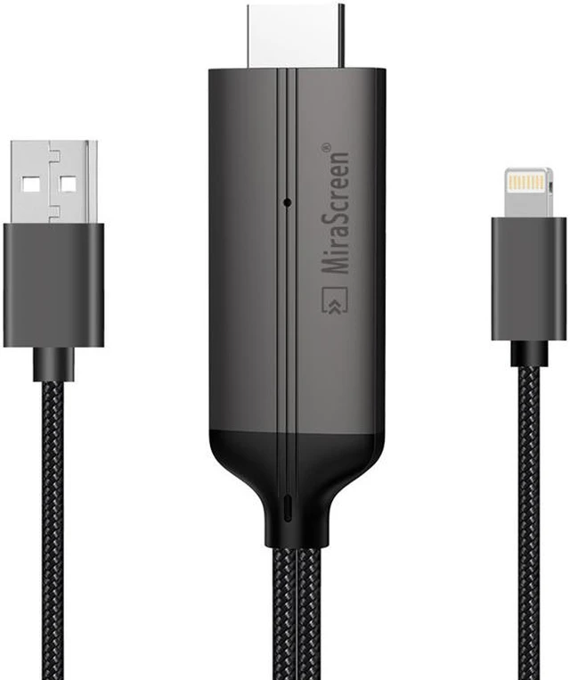 Main image of Lightning to HDMI Adapter iPhone Cable Mirroring Screen Sharing HDMI-compatible Mirascreen Converter Cable