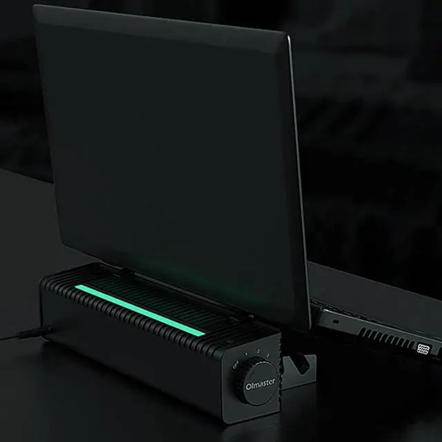 Alt view image 5 of 8 - Laptop Radiator Bladeless Fan Turbine High Air Volume Vooling Base RGB Llight Notebook PC Base Bracket