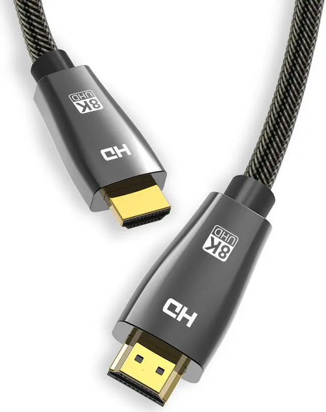 Alt view image 2 of 8 - 1m/3.28ft 2m/6.56ft 3m/9.84ft HDMI2.1-Compatible 8K HDMI Cable Real UHD HDR 48Gbps 8K@60Hz 4K@120Hz HDMI Ycbcr4:4:4 Converter for PS4 HDTVs Projectors