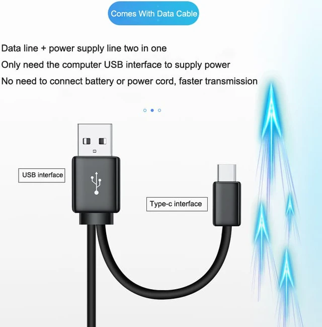Alt view image 3 of 8 - External DVD Burner USB 3.0 + Type C Optical Drive Portable DVD RW CD Burner for Macs Windows Desktop PC Laptop