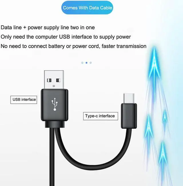 Alt view image 6 of 8 - External DVD Burner USB 3.0 + Type C Optical Drive Portable DVD RW CD Burner for Macs Windows Desktop PC Laptop