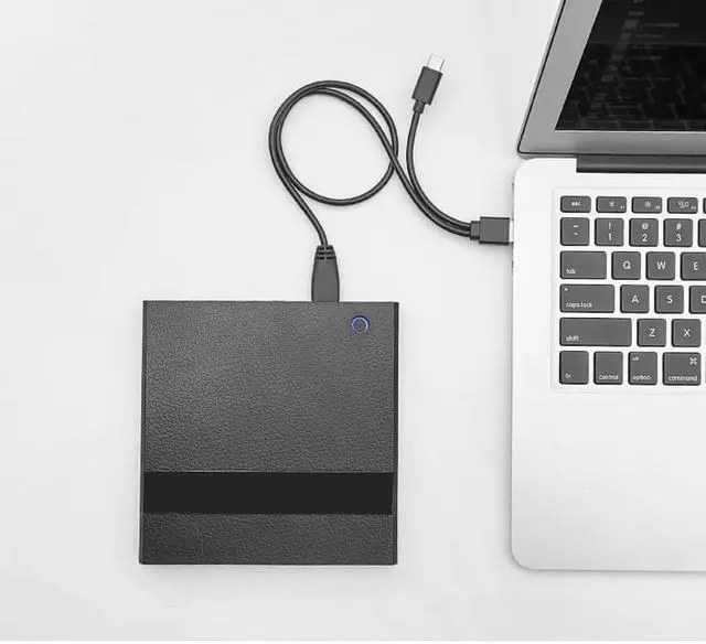 Alt view image 2 of 8 - External DVD Burner USB 3.0 + Type C Optical Drive Portable DVD RW CD Burner for Macs Windows Desktop PC Laptop