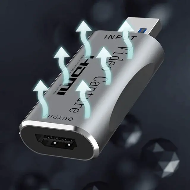Alt view image 6 of 8 - 1080P 60Hz USB 3.0 Video Capture Card Video Game Live OBS Audio HDMI to USB Hub Plug And Play Broadcast Compatible with Windows Mac Os