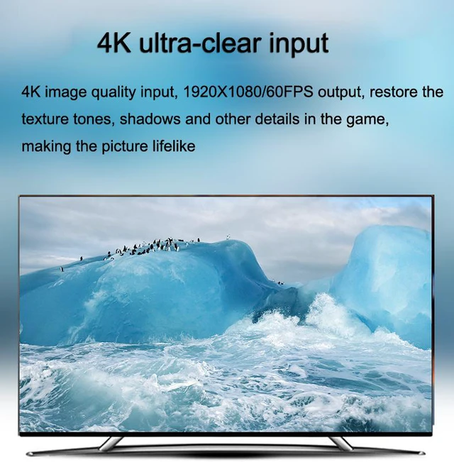 Alt view image 6 of 8 - 4K HDMI Video Capture Card USB3.0 1080p 60Hz Capture Card Screen Dongle Game Streaming Live Broadcasts Video Recording With Video HDMI Loop Out Audio Microphone Input For Linux Mac OS Windows PS4