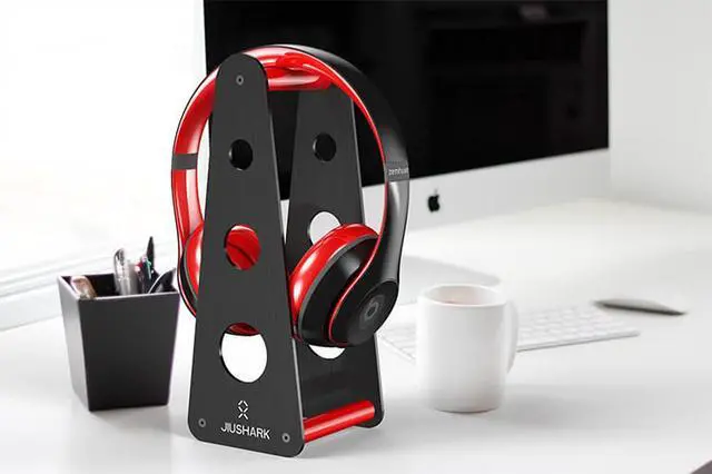 Alt view image 7 of 8 - Universal Aluminum Headset Stand Gaming Headphone Holder Supporting Bar for All Headphones Size Desktop PC Game Earphone Accessories