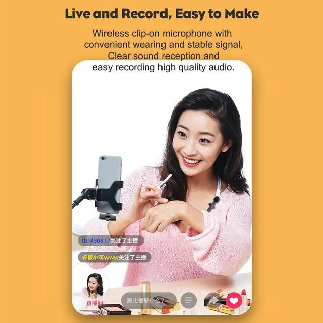 Alt view image 5 of 8 - Wireless Lavalier Microphone Lapel Clip Mic for Type-c / USB C Android Phone Support Multi-channel Real-Time Mixing (TYPE C Vision)