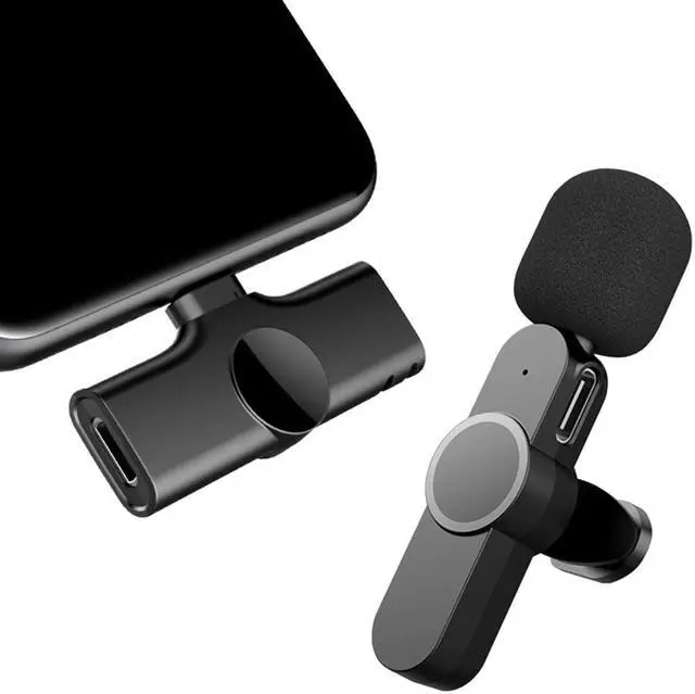 Alt view image 2 of 8 - Wireless Lavalier Microphone Lapel Clip Mic for Type-c / USB C Android Phone Support Multi-channel Real-Time Mixing (TYPE C Vision)