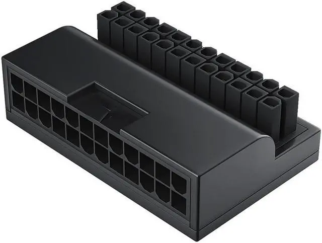 Main image of ATX 24Pin female to 24pin male right angle adapter for desktop PC power supply