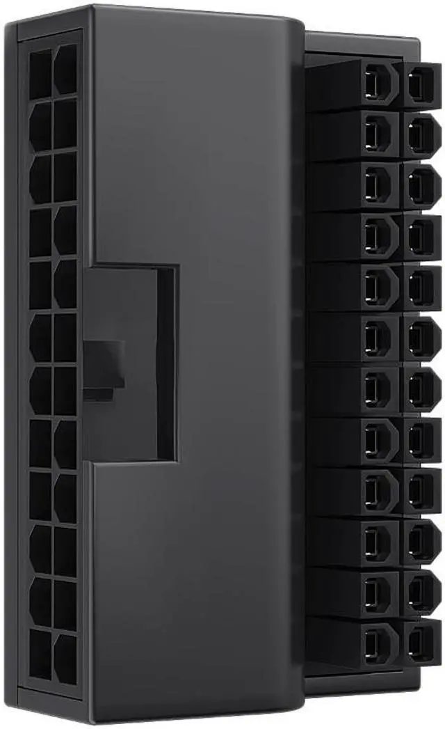Alt view image 4 of 8 - ATX 24Pin female to 24pin male right angle adapter for desktop PC power supply