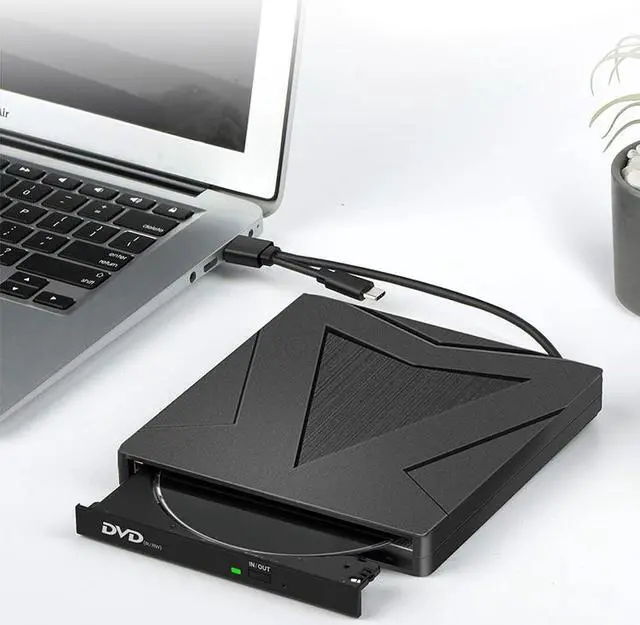 Alt view image 5 of 6 - External Optical Drive DVD Drive USB-C & USB 3.0 CD DVD Burner Reader Writer Portable High-Speed for PC Desktops Laptop Compatible with Windows/Mac OS X/Linux