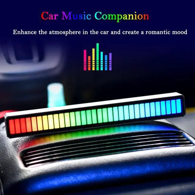 Alt view image 5 of 8 - Voice Control LED Light Bar 32 Colorful Lamp Pickup Sound Control Rhythm Light with Sensitive Microphone