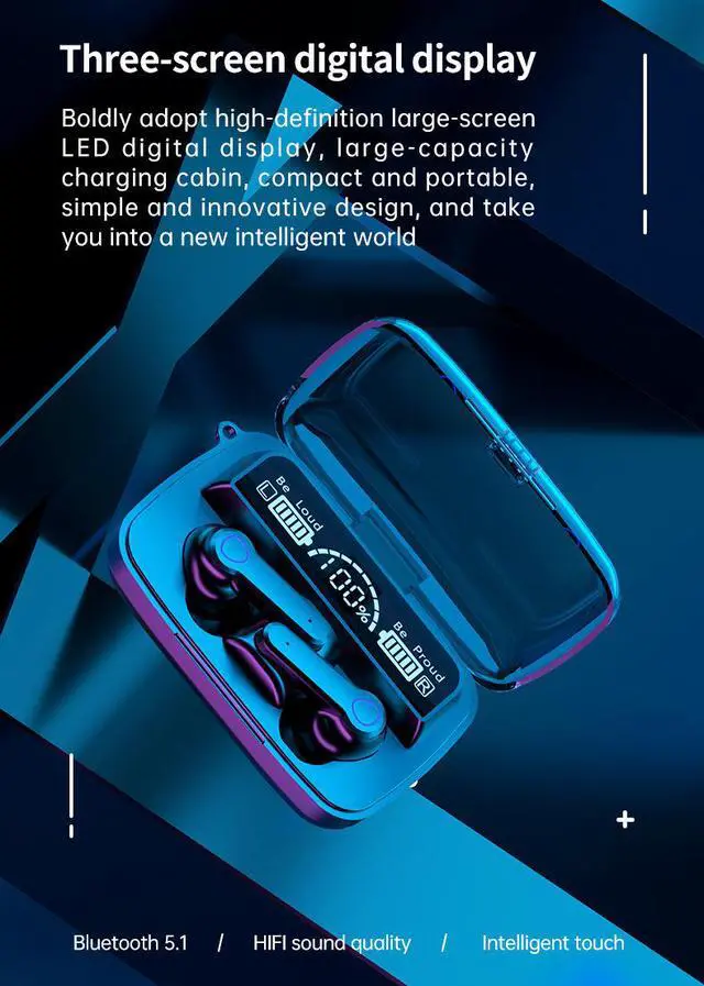 Alt view image 2 of 8 - TWS Bluetooth 5.0 Wireless Stereo Earphones Earbuds Waterproof Headphone Headset With Charging Case