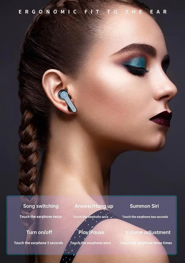 Alt view image 5 of 8 - TWS Bluetooth 5.0 Wireless Stereo Earphones Earbuds Waterproof Headphone Headset With Charging Case