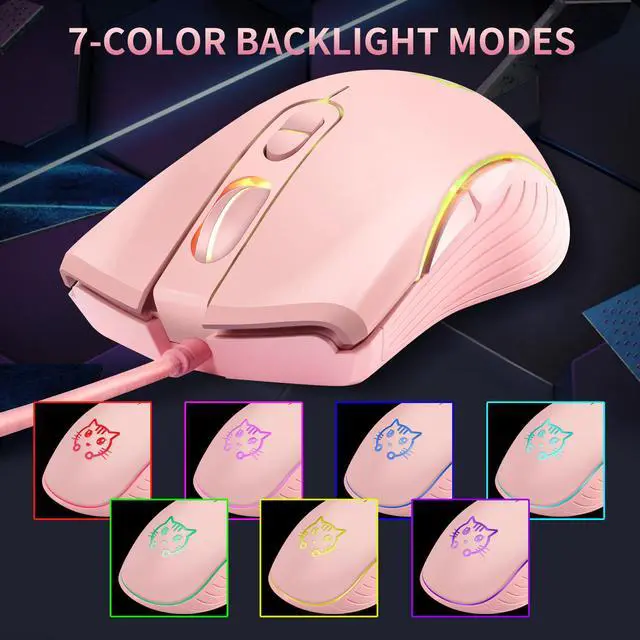 Alt view image 5 of 7 - LUNA Cat Party Gaming Mouse USB Wired Lovely Mouse for Windows Macos Android 2400DPI