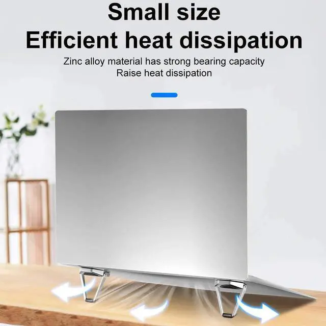 Alt view image 6 of 8 - 2 Pack Laptop Computer Metal Stealth Bracket, Ergonomic Laptops Elevator for Desk, Flat Support Frame Notebook Raised Cooling Bracket