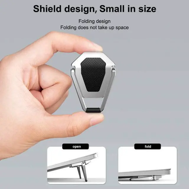 Alt view image 2 of 8 - 2 Pack Laptop Computer Metal Stealth Bracket, Ergonomic Laptops Elevator for Desk, Flat Support Frame Notebook Raised Cooling Bracket