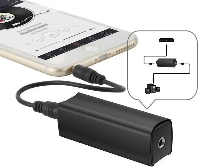 Alt view image 6 of 7 - Ground Loop Noise Isolator for Car Audio and Home Stereo System with 3.5mm Aux Cable Eliminate Buzzing Noise Portable and Lightweight