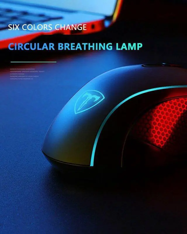 Alt view image 5 of 7 - ET-T20 Gaming Wired Mouse Light Computer Gaming Lnternet Cafe Mouse Optical Mouse Professional Gaming Mouse RGB Laptop Mouse 4DPI