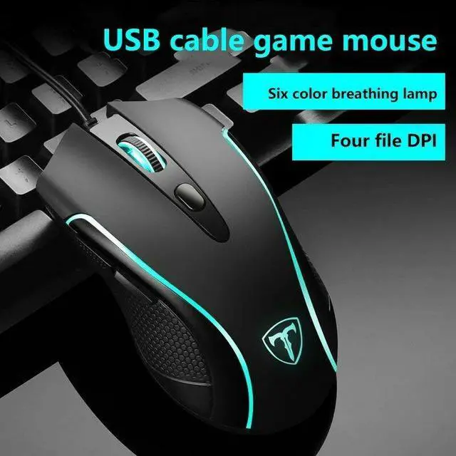 Alt view image 3 of 7 - ET-T20 Gaming Wired Mouse Light Computer Gaming Lnternet Cafe Mouse Optical Mouse Professional Gaming Mouse RGB Laptop Mouse 4DPI