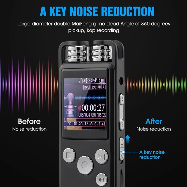 Alt view image 6 of 8 - 16G Professional Voice Activated Digital Audio Voice Recorder USB Pen Non-Stop 80hr Recording PCM Support TF-Card