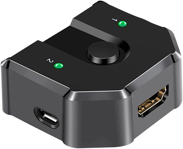 Main image of 2 In 1 Out Selector Switch Video Distributor Splitter Plug And Play Full HD Office Stable 3D 4K ABS Bi-directional Sharing