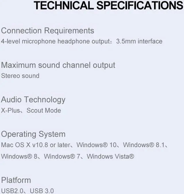 Alt view image 6 of 7 - External USB to 3.5mm AUX Sound Card Adapter with Microphone 7.1 Audio Adapter 3D Antimagnetic Audio Headset Microphone Jack For Laptop PC/PS4/PS5