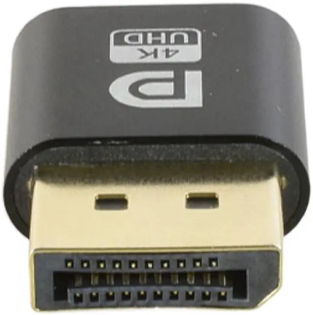 Alt view image 3 of 5 - Virtual Display Adapter DP DisplayPort Dummy Plug 4K Headless Ghost Connector EDID 3840*2160 @17Hz with Indicator Light