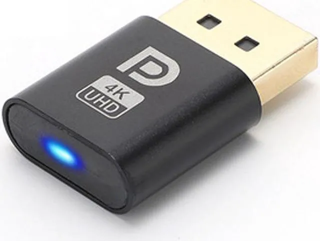 Main image of Virtual Display Adapter DP DisplayPort Dummy Plug 4K Headless Ghost Connector EDID 3840*2160 @17Hz with Indicator Light