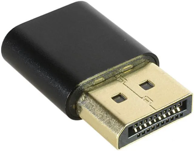 Alt view image 4 of 5 - Virtual Display Adapter DP DisplayPort Dummy Plug 4K Headless Ghost Connector EDID 3840*2160 @17Hz with Indicator Light