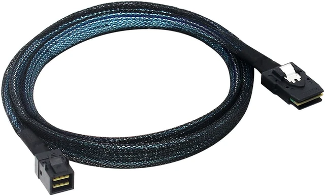 Alt view image 4 of 7 - 2 Pack Internal Mini SAS HD SFF-8643 to Mini SAS SFF-8087 Cable MiniSAS HD Cable (1.64ft)
