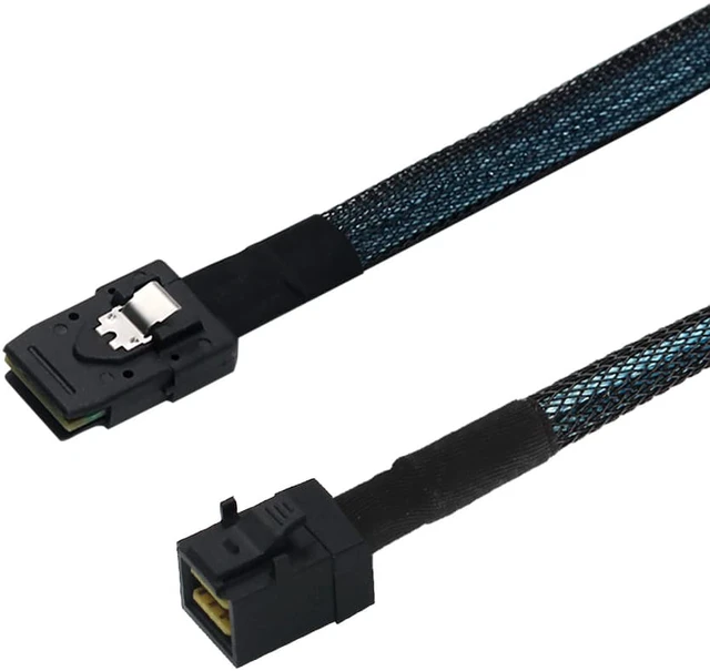 Alt view image 3 of 7 - 2 Pack Internal Mini SAS HD SFF-8643 to Mini SAS SFF-8087 Cable MiniSAS HD Cable (1.64ft)
