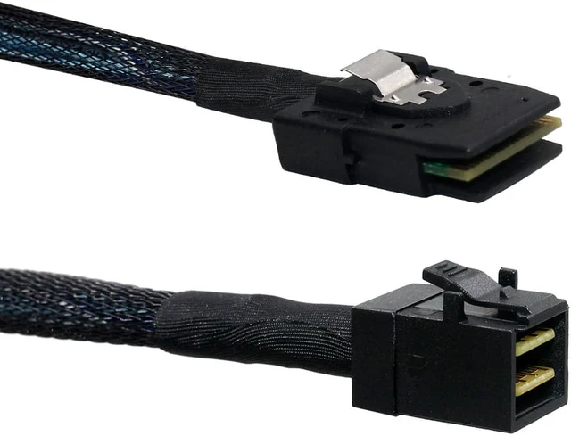 Alt view image 5 of 7 - 2 Pack Internal Mini SAS HD SFF-8643 to Mini SAS SFF-8087 Cable MiniSAS HD Cable (1.64ft)