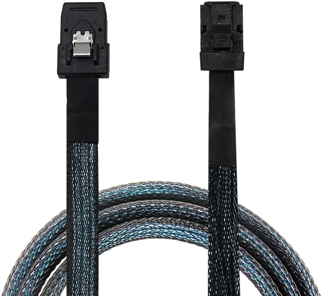 Alt view image 2 of 7 - 2 Pack Internal Mini SAS HD SFF-8643 to Mini SAS SFF-8087 Cable MiniSAS HD Cable (1.64ft)