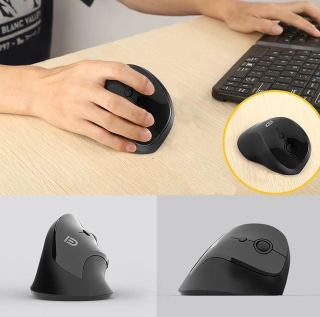 Alt view image 6 of 8 - 2.4 Ghz Wireless Vertical Mouse Ergonomic Wireless Vertical Mouse 800/1200/1600 DPI for Computer Laptop Game Office