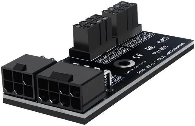 Alt view image 5 of 7 - 2 PACK GPU Graphics Card Power Connector (90° Turning) N Card A Card Power Steering Connector 8+8p to 6+8p Power Supply Adapter Board ( 1 Positive 1 negative)