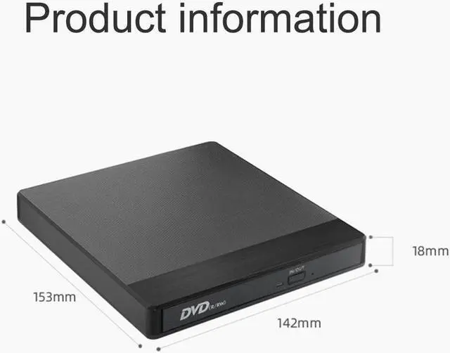Alt view image 6 of 8 - 2 In 1 USB External Optical Drive Portable External Type-C CD Burner High Speed CD/DVD Player TF/SD Card Reader For Windows Linux Mac