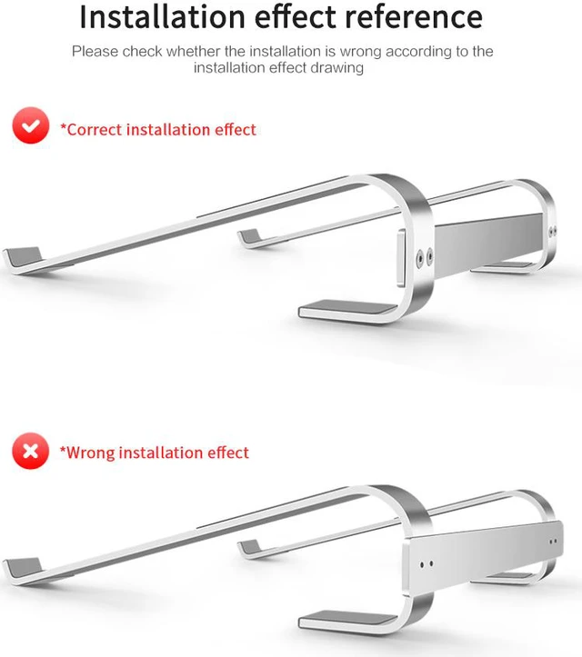 Alt view image 5 of 8 - Laptop Stand Aluminum Alloy Silicone Laptop Holder Notebook Riser MacBook Mount Suitable For 10—18Inch Laptop Accessories