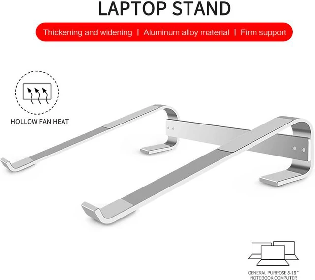 Alt view image 2 of 8 - Laptop Stand Aluminum Alloy Silicone Laptop Holder Notebook Riser MacBook Mount Suitable For 10—18Inch Laptop Accessories