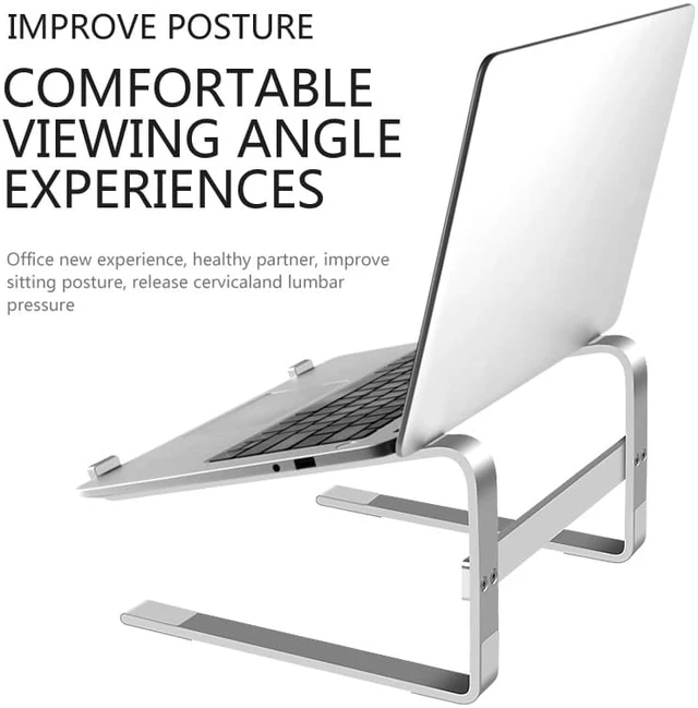 Alt view image 6 of 8 - Laptop Stand 10-18 inch Aluminum Alloy Bracket Notebook Stand Book Holder Support Laptop For Macbook Pro Dell Netbook Surface