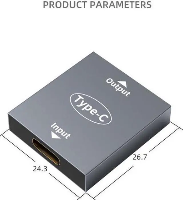 Alt view image 6 of 7 - Type-C Female to 2 Type-C Female Mobile Phone Computer PD Fast Charge Adapter 1 to 2 Type-C PD Splitter