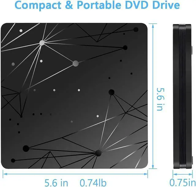 Alt view image 7 of 8 - USB 3.0 External DVD Burner Writer Recorder DVD RW Optical Drive CD/DVD ROM Player MACs OS Windows XP/7/8/10