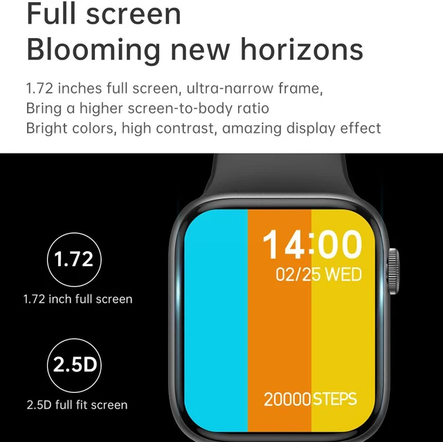Alt view image 6 of 8 - Smartwatch 1.72 Inch Screen Bluetooth Call Dual UI DIY Watch Fitness Bracelet Face Weather Forecast Smart Watch Women For Android