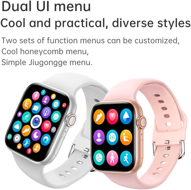 Alt view image 2 of 8 - Smartwatch 1.72 Inch Screen Bluetooth Call Dual UI DIY Watch Fitness Bracelet Face Weather Forecast Smart Watch Women For Android